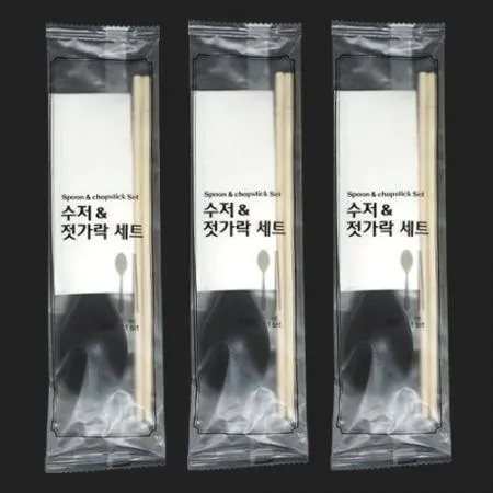 HC1 특선 수저 냅킨세트 500개입 일회용숟가락세트 일회용수저세트 개별포장