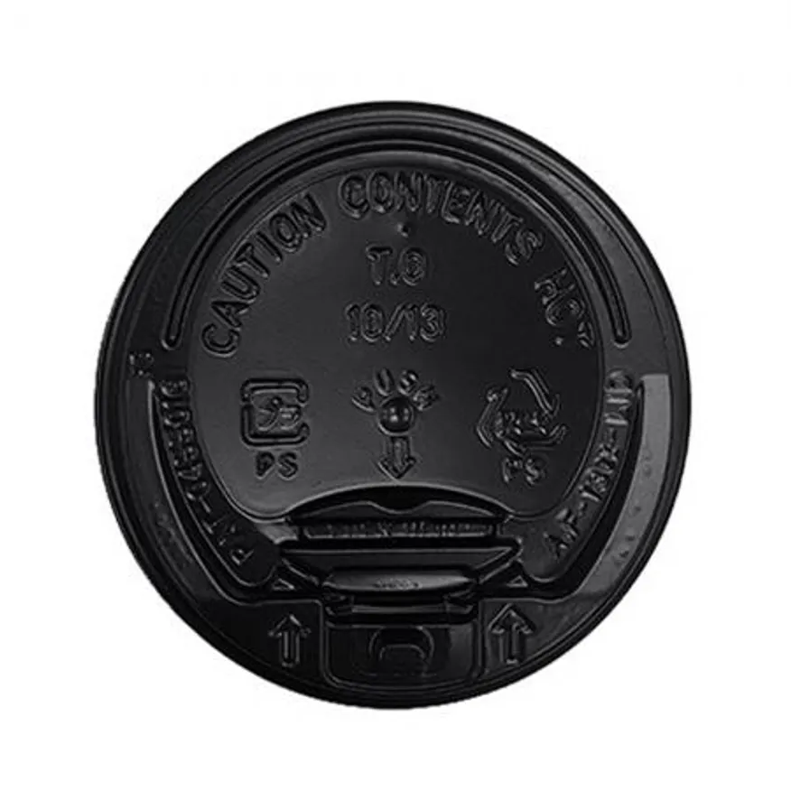 G 테이크아웃컵 리드 종이컵뚜껑 블랙 개폐형 10/13온스용 1000개 이미지