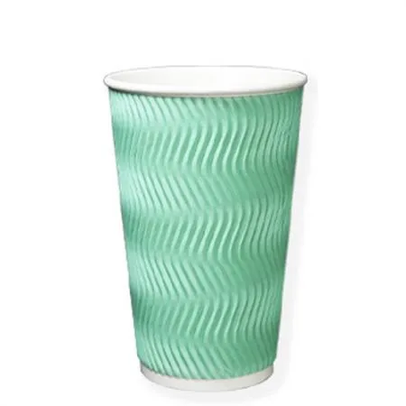 HC 3중 단열컵 웨이브 민트 510ml(16온스) 종이컵 500개