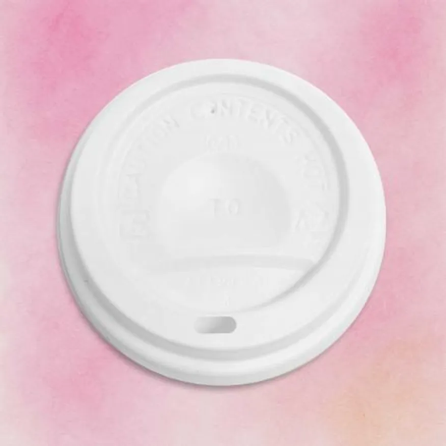종이컵 뚜껑 일반형 화이트 84mm(10/13oz)종이컵용 이미지