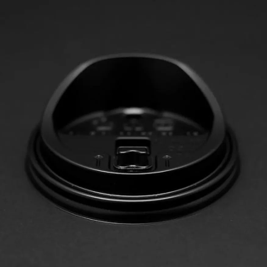 G 테이크아웃컵 리드 종이컵뚜껑 블랙 머그리드 12/16온스용 1000개 이미지