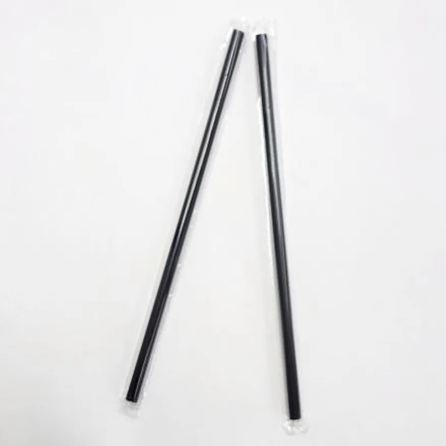 7mmx21cm 검정 일자빨대 개별포장 10,000개입 이미지