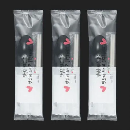 HC1 정성 수저 물티슈 세트 500개입 개별포장 일회용숟가락 젓가락