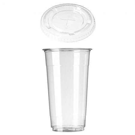 [100개세트]107파이32온스 아이스컵+평뚜껑 100개 세트
