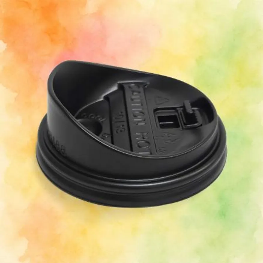 종이컵 뚜껑 머그리드형 블랙 84mm(10/13oz)종이컵용 이미지