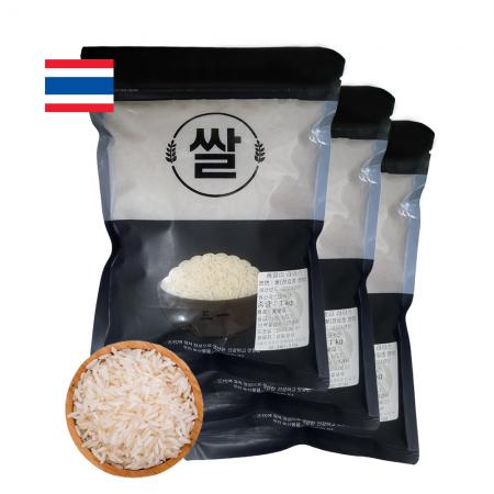 자스민쌀 3kg(1kg 3개) jasmine rice 태국쌀 안남미 1등급 2024년산