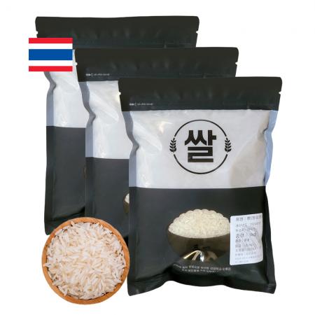 안남미 태국쌀 3kg (쌀1kg 3개) 1등급 2024년 수입쌀