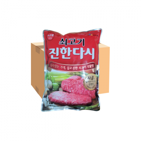 CJ 이츠웰 쇠고기 진한다시 2kg 한박스(6개입)