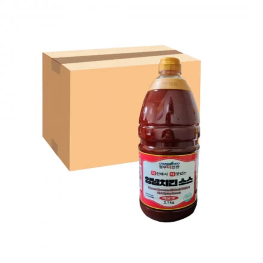 청우 더진한 양념치킨소스 매운맛 2.1kg 한박스(8개입) 이미지