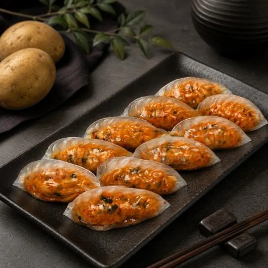 투명 감자만두피 김치만두 1.4kg 이미지