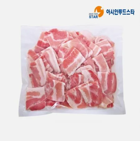[싱싱배송] 무연골삼겹살(한입삼겹/5mm)(1kg/EA) 스페인산 소포장 두툼한 구이 배달삼겹 냉삼