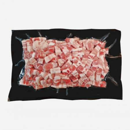 [싱싱배송] 돈삼겹15*15mm(큐브/1kg/EA) 프랑스산 소포장 두툼한 구이 배달삼겹 냉삼