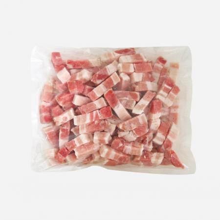 [싱싱배송] 무연골삼겹살15*15mm(큐브/1kg/EA) 스페인산 소포장 두툼한 구이 배달삼겹 냉삼