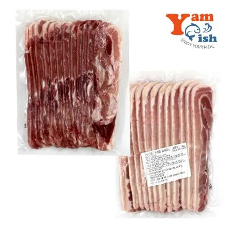 냉동 삼겹살 1kg 7mm 슬라이스 이미지