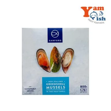 뉴질랜드 그린홍합 M 800g 반탈각 하프 그린홍합살