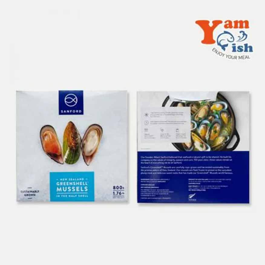 뉴질랜드 그린홍합 M 800g 반탈각 하프 그린홍합살 이미지