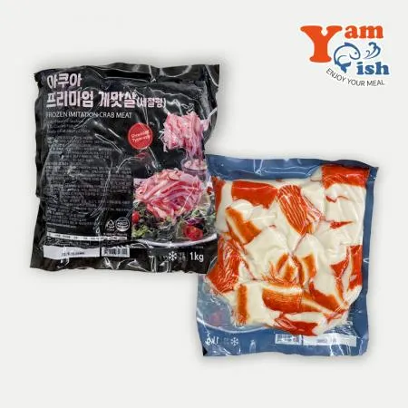 아쿠아 프리미엄 크래미 게맛살 1kg 샐러드 맛살 캘리포니아롤 이미지