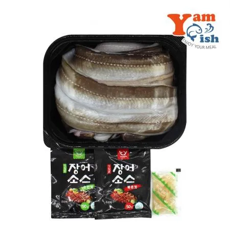 통영 바다장어 붕장어 1kg 4-5미 손질후 750g 내외 산지직송(머리뼈 유) 이미지
