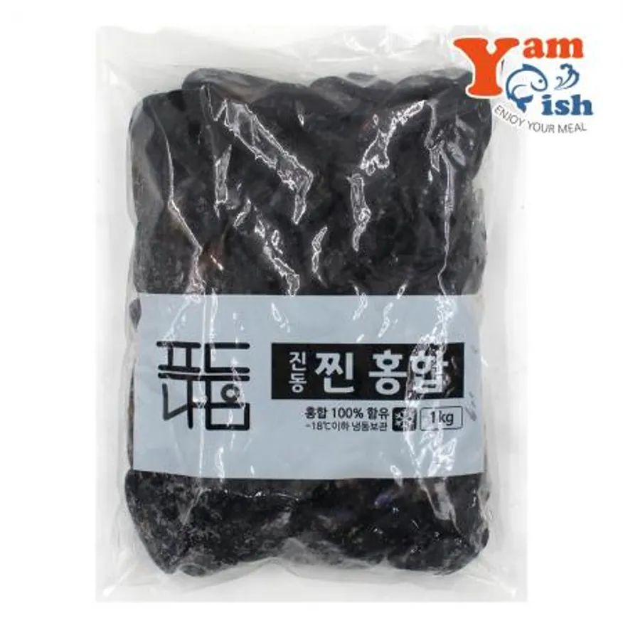 국내산 냉동 자숙 피홍합 1kg 진공포장 홍합탕 칼국수 담치 이미지