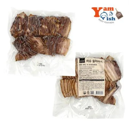모노 차슈 슬라이스 600g X 10개 일본식 라멘 토핑 고명 덮밥 이미지