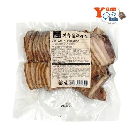 모노 차슈 슬라이스 600g X 10개 일본식 라멘 토핑 고명 덮밥 이미지