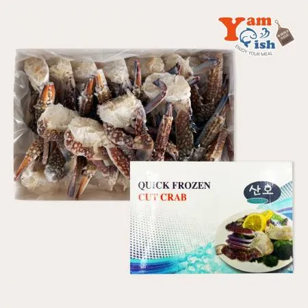 바레인 튀니지 절단 꽃게 2S 500g 살이 꽉 찬 급냉 손질꽃게 해물찜 탕용