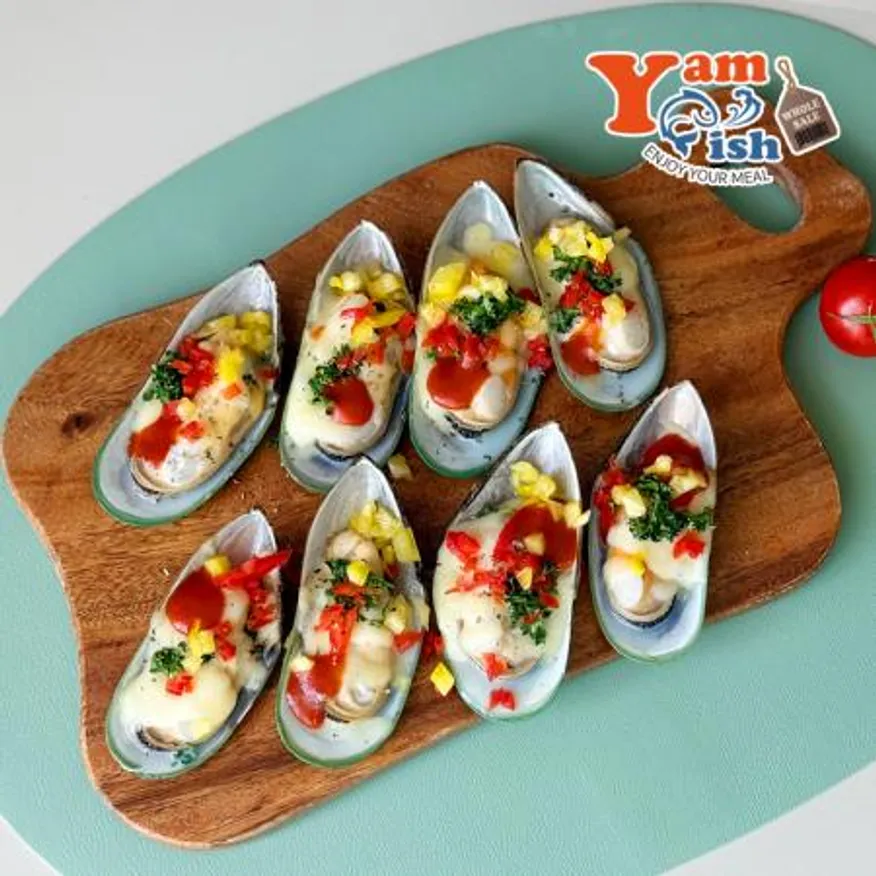 뉴질랜드 그린홍합 M 800g x 12개 반탈각 하프 이미지