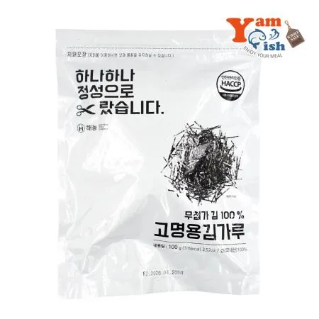 해농 고명용 김가루 100g 무조미 구운김