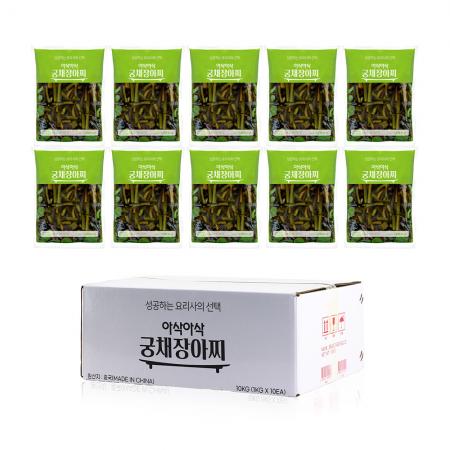 [무료배송] 궁채절임 10kg, 아삭아삭 궁채장아찌 1kg*10ea , 줄기상추 대용량 업소용