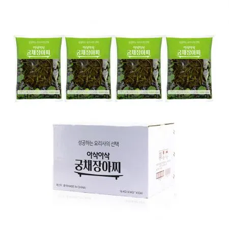 [무료배송] 궁채절임 16kg, 아삭아삭 궁채장아찌 (4kg/4EA), 줄기상추 대용량 업소용 궁채 이미지