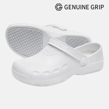 3900 270~275mm 화이트 제뉴인그립 미끄럼방지 조리화 작업화 주방화 방수 식자재 업소용 이미지