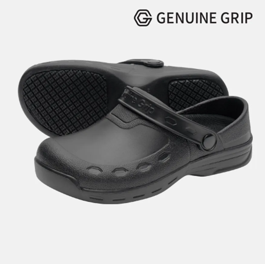 3900 290mm 블랙 제뉴인그립 미끄럼방지 조리화 작업화 주방화 방수 식자재 업소용 이미지