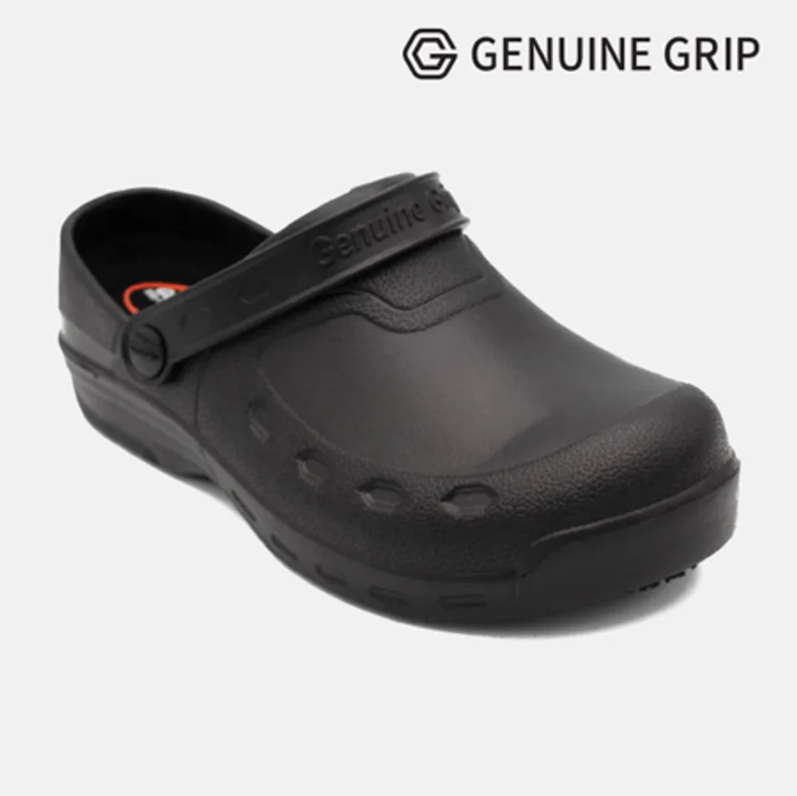 3900 225~230mm 블랙 제뉴인그립 미끄럼방지 조리화 작업화 주방화 방수 식자재 업소용 이미지