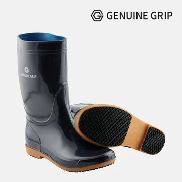 3200 265mm 네이비 제뉴인그립 미끄럼방지 장화 조리화 작업화 주방화 방수 식자재 업소용