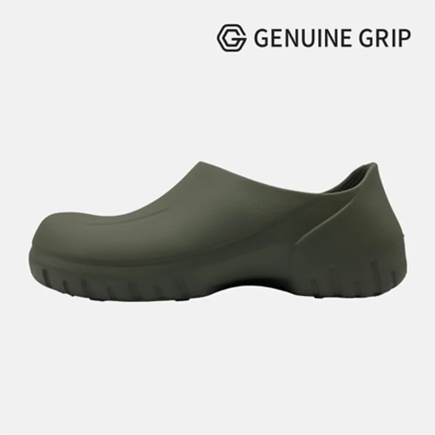 3400 카키 280mm 제뉴인그립 미끄럼방지 조리화 작업화 주방화 방수 식자재 업소용 이미지