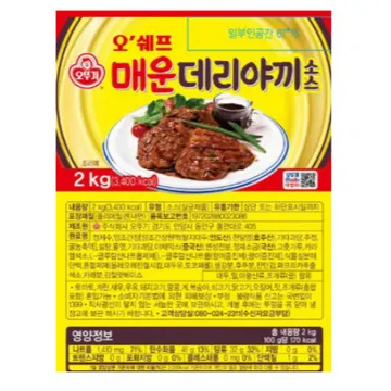 오뚜기 오쉐프 매운데리야끼소스 2kg 스파우트