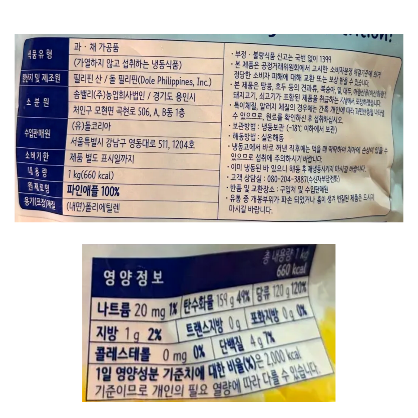 상품정보제공고시