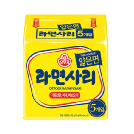 오뚜기 오뚜기라면사리 -얇은면 [팩] [(110g*5)*8]