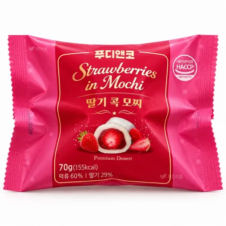 [특가,국산]냉동 딸기 콕 모찌 70g 이미지