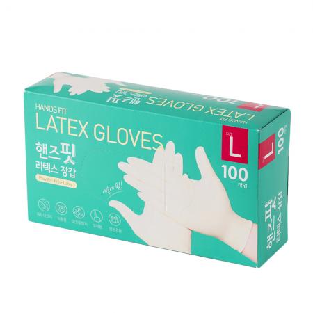 핸즈핏 식품용 라텍스장갑 L [100매입]