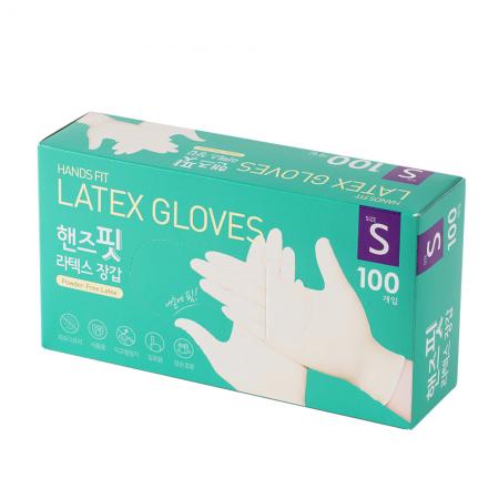 핸즈핏 식품용 라텍스장갑 S [100매입]