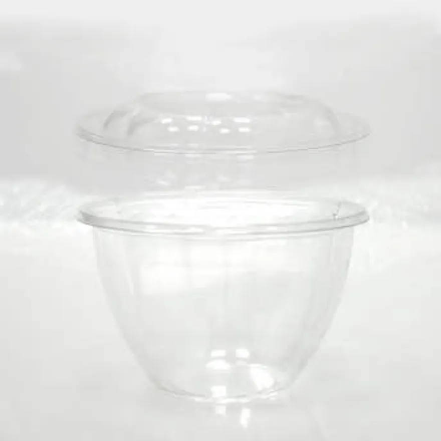 SL-48 빙수 샐러드 투명 플라스틱 일회용 용기 뚜껑포함 1500ml 600개 이미지