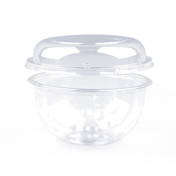 DL-515 빙수 샐러드 투명 플라스틱 일회용 용기 뚜껑포함 1350ml 250개 