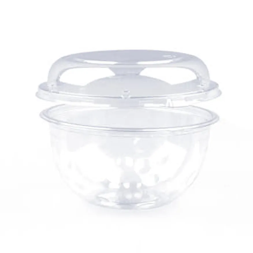 DL-515 빙수 샐러드 투명 플라스틱 일회용 용기 뚜껑포함 1350ml 250개 이미지