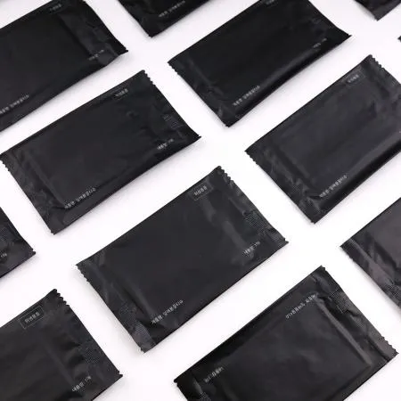 업소용 물티슈 고급형 무지 블랙 무광 500매 이미지