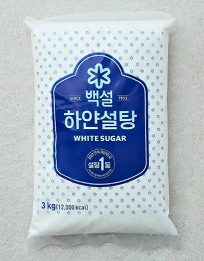 백설 하얀설탕 3kg 정백 이미지