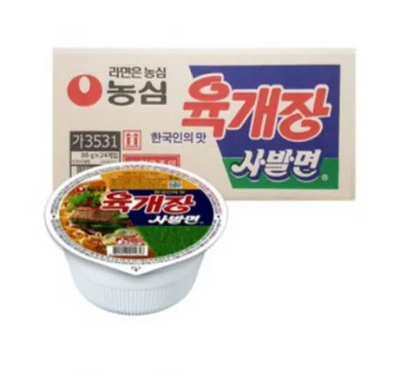 농심 육개장 사발면 24입