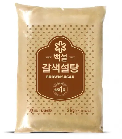 백설 갈색설탕 3kg 중백