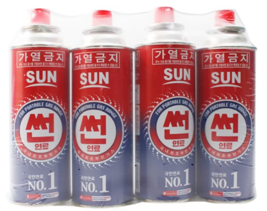 썬 연료 부탄가스 1줄 4입 부탄까스 이미지