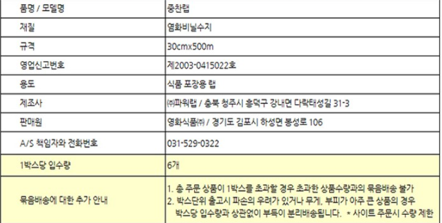 상품정보제공고시